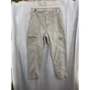 Habitual Women Cargo Crop Pants Khaki Utility Zipper Pockets Casual 8‎ 29